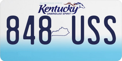 KY license plate 848USS