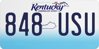 KY license plate 848USU