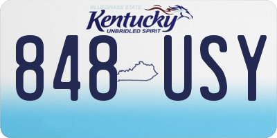 KY license plate 848USY