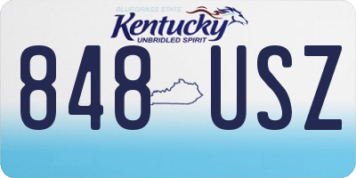 KY license plate 848USZ