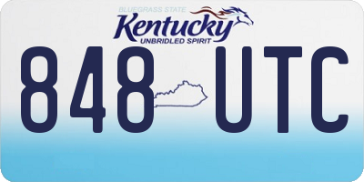 KY license plate 848UTC