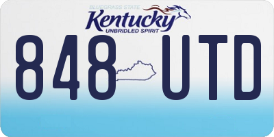 KY license plate 848UTD