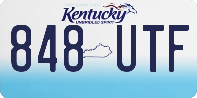 KY license plate 848UTF