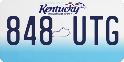 KY license plate 848UTG