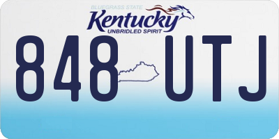 KY license plate 848UTJ