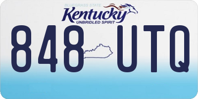 KY license plate 848UTQ