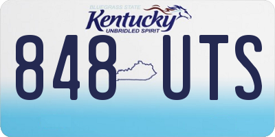 KY license plate 848UTS