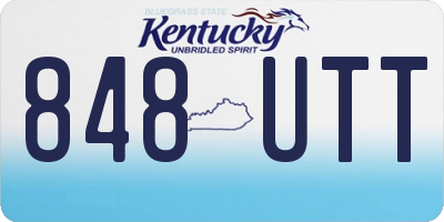 KY license plate 848UTT