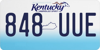KY license plate 848UUE