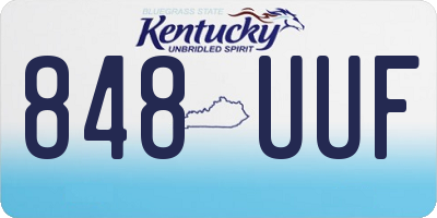 KY license plate 848UUF