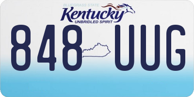 KY license plate 848UUG