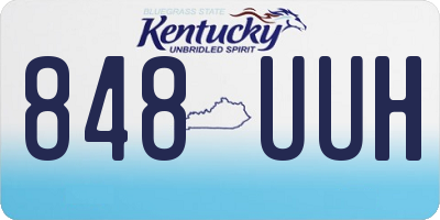 KY license plate 848UUH