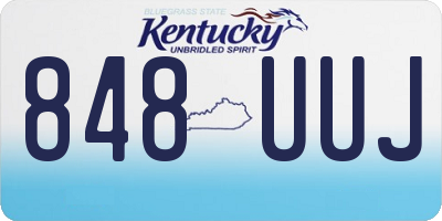 KY license plate 848UUJ