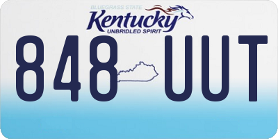 KY license plate 848UUT