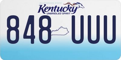 KY license plate 848UUU