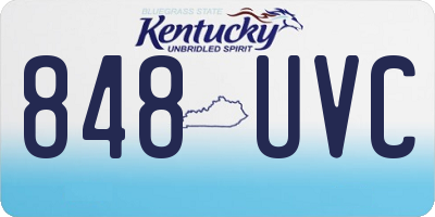 KY license plate 848UVC