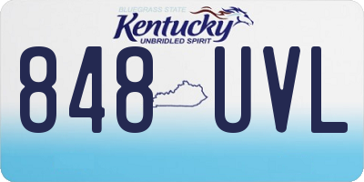 KY license plate 848UVL