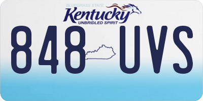 KY license plate 848UVS