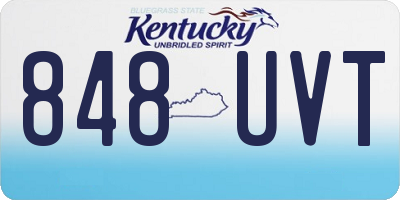 KY license plate 848UVT