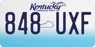 KY license plate 848UXF