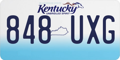 KY license plate 848UXG