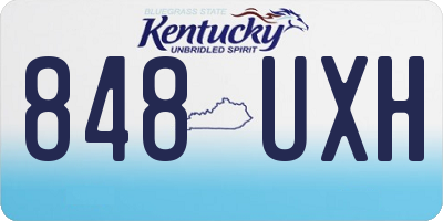 KY license plate 848UXH