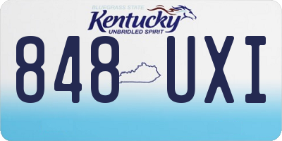 KY license plate 848UXI