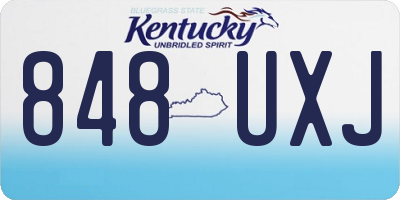KY license plate 848UXJ