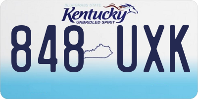 KY license plate 848UXK