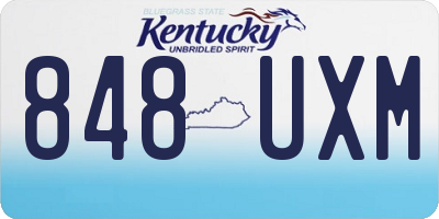 KY license plate 848UXM