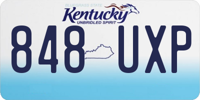 KY license plate 848UXP