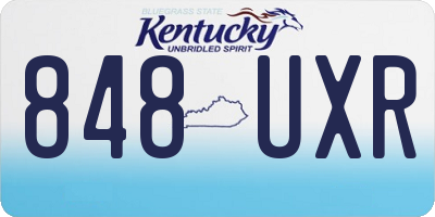 KY license plate 848UXR