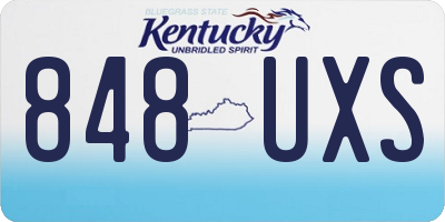 KY license plate 848UXS