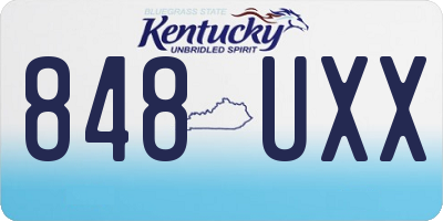 KY license plate 848UXX