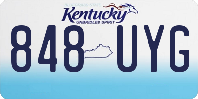 KY license plate 848UYG