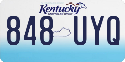 KY license plate 848UYQ