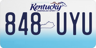KY license plate 848UYU