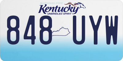 KY license plate 848UYW