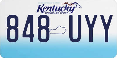 KY license plate 848UYY
