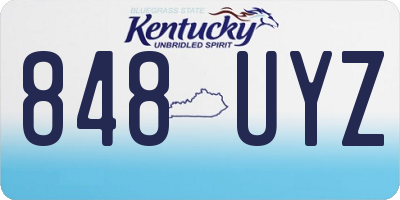 KY license plate 848UYZ