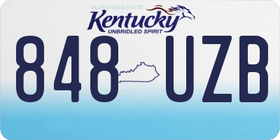 KY license plate 848UZB