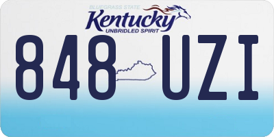 KY license plate 848UZI
