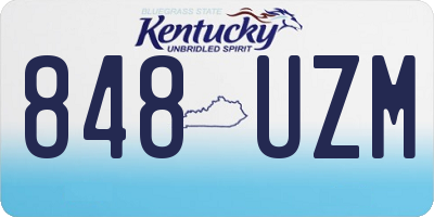 KY license plate 848UZM