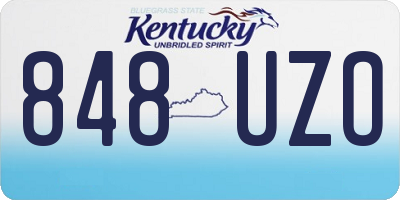 KY license plate 848UZO