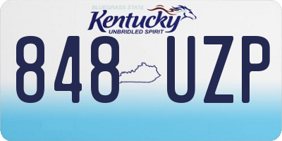 KY license plate 848UZP
