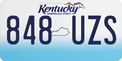 KY license plate 848UZS