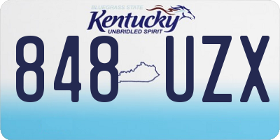 KY license plate 848UZX