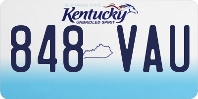 KY license plate 848VAU