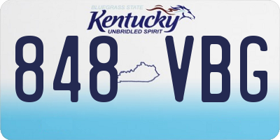 KY license plate 848VBG