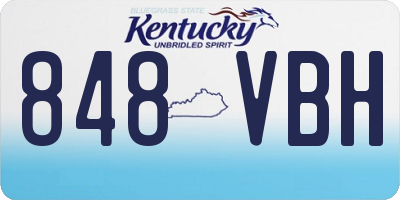 KY license plate 848VBH